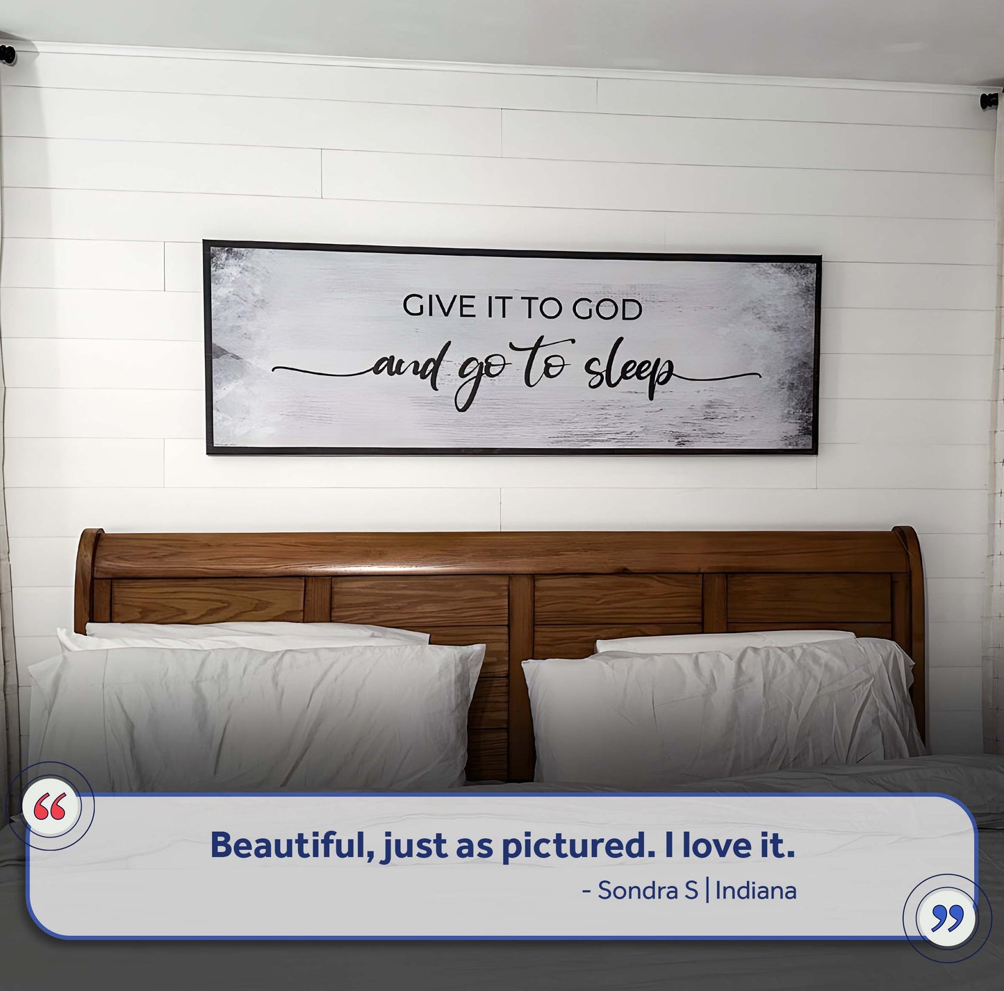 Give It to God and Go to Sleep Canvas Wall Art - Grunge Style