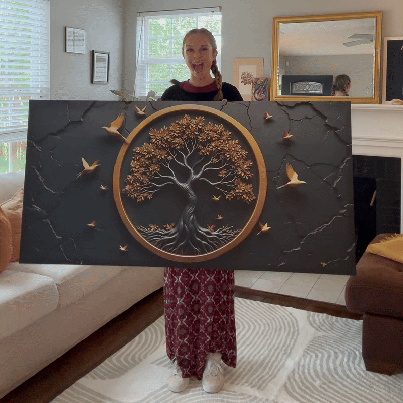 3D Celtic tree of life canvas wall art