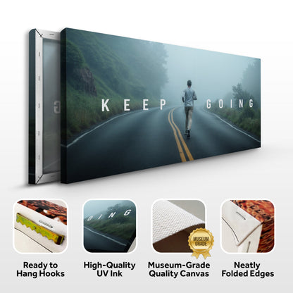 Keep Going Motivational Canvas Wall Sign