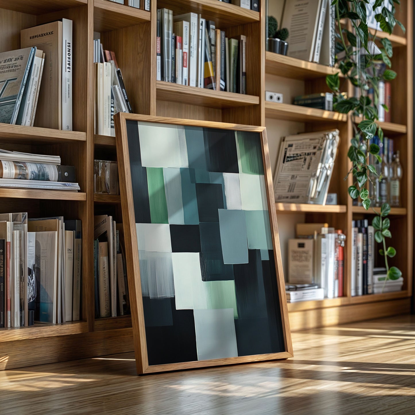 Forest Fade Geometric Abstract Wall Art Print