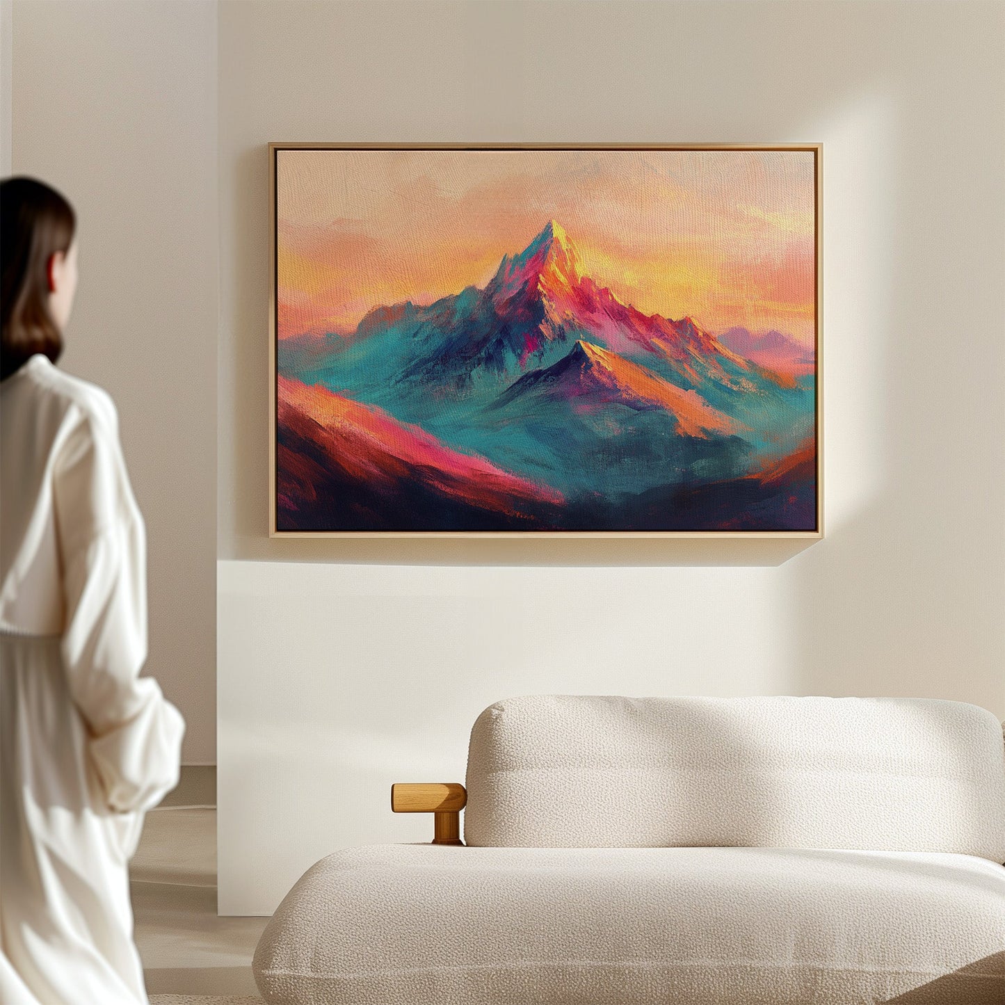 Vibrant Sunset Mountain Landscape Print