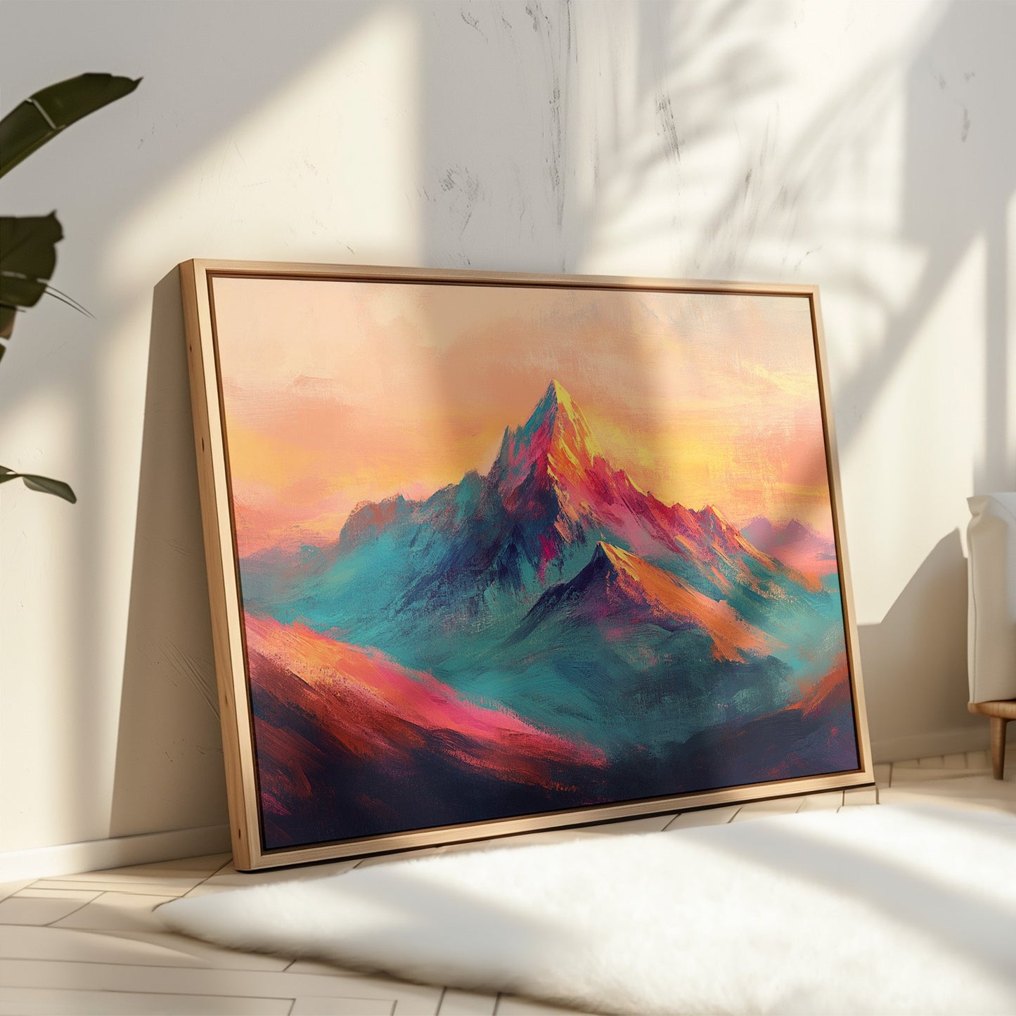 Vibrant Sunset Mountain Landscape Print