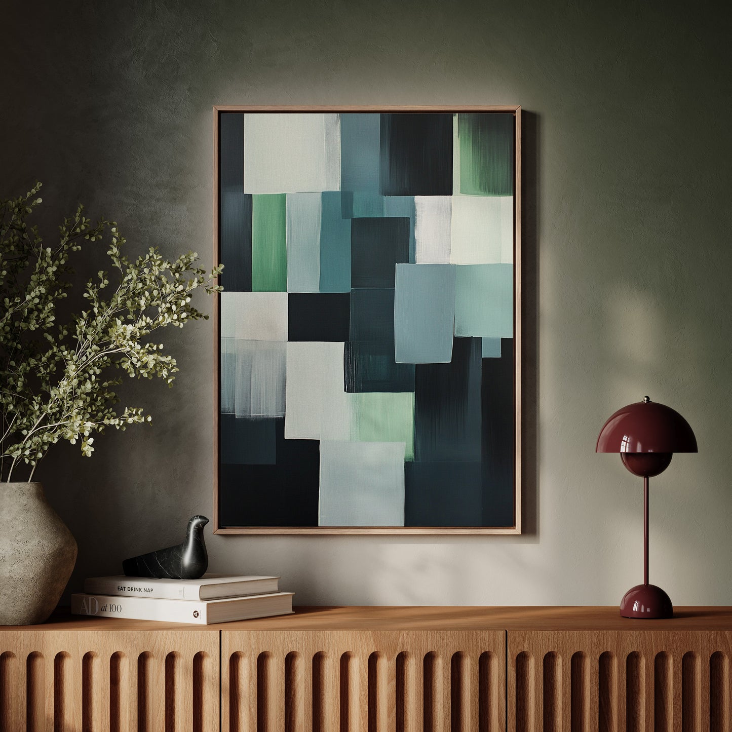 Forest Fade Geometric Abstract Wall Art Print