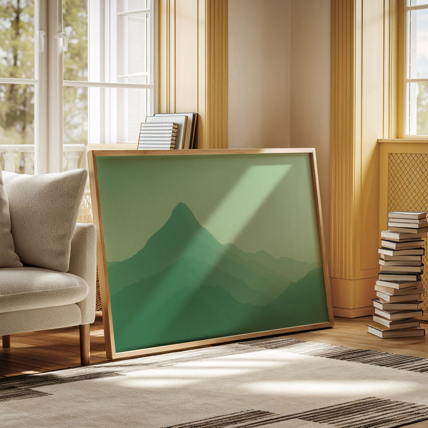 Enchanted Green Mountain Dreamscape Wall Art Print