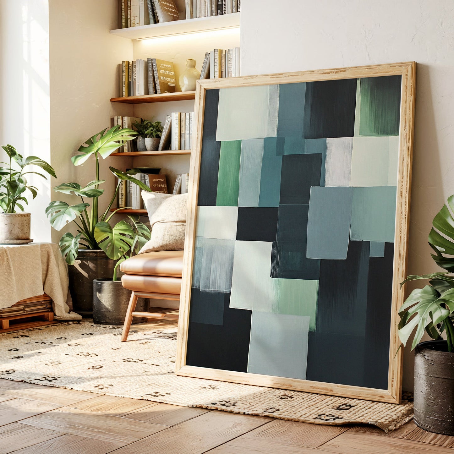 Forest Fade Geometric Abstract Wall Art Print