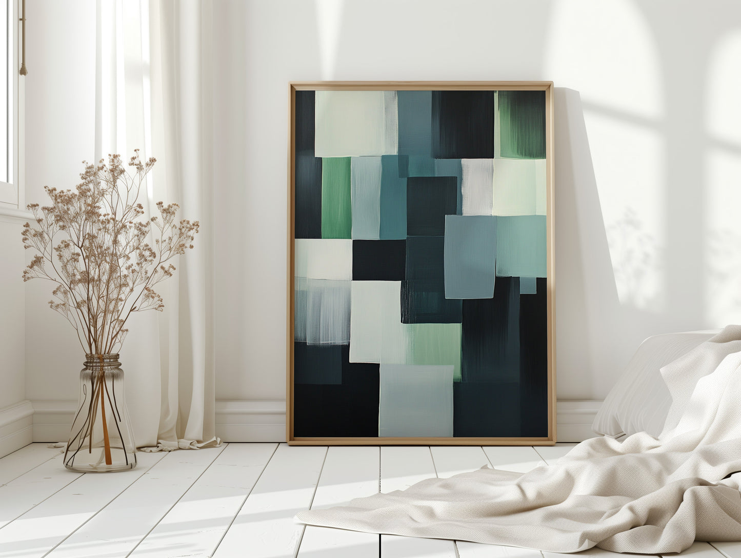 Forest Fade Geometric Abstract Wall Art Print