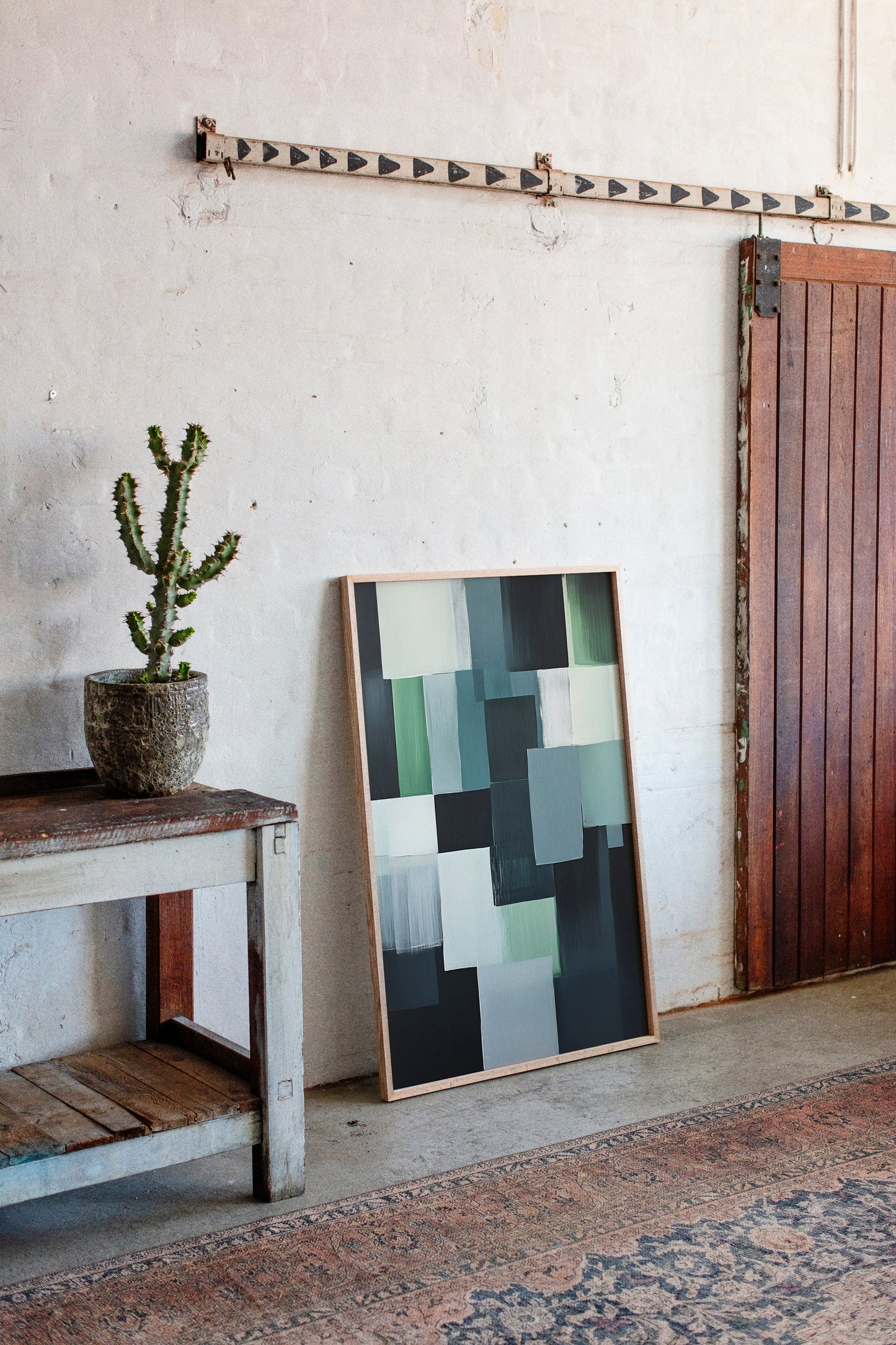 Forest Fade Geometric Abstract Wall Art Print