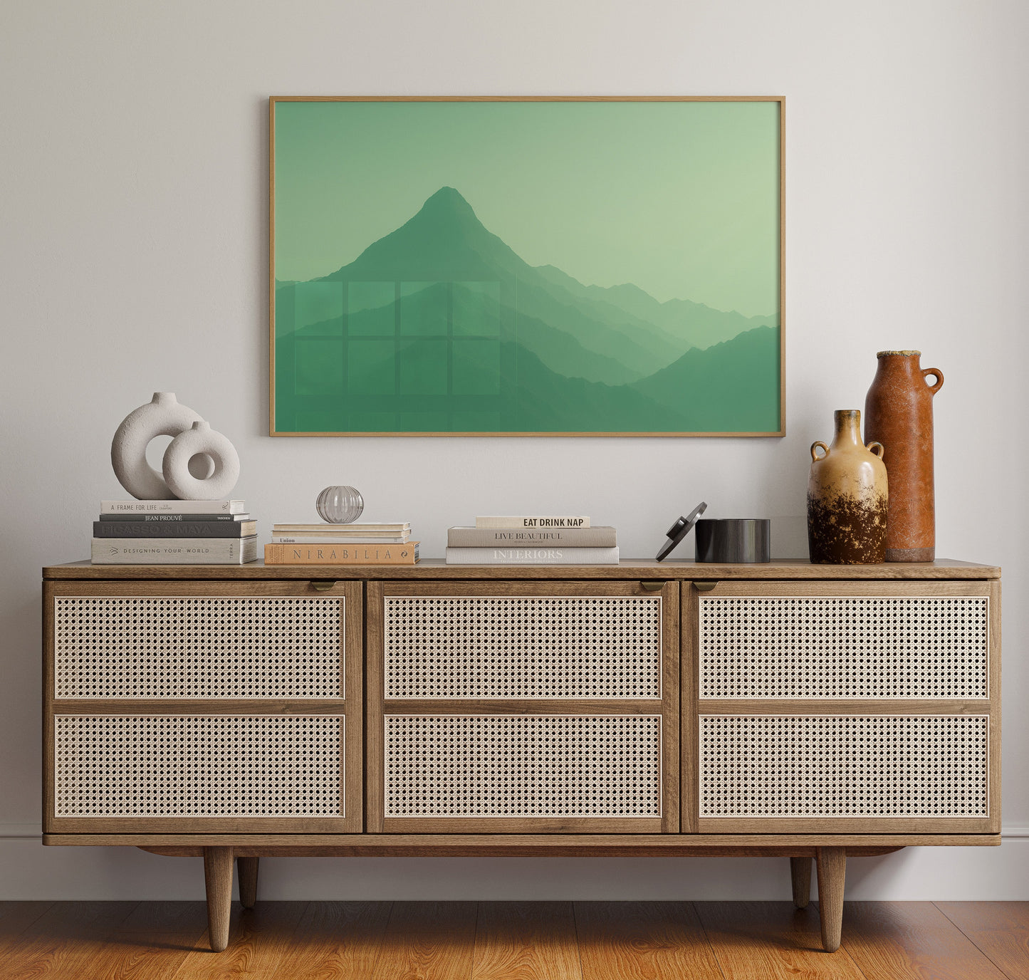 Enchanted Green Mountain Dreamscape Wall Art Print