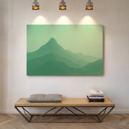 Enchanted Green Mountain Dreamscape Wall Art Print