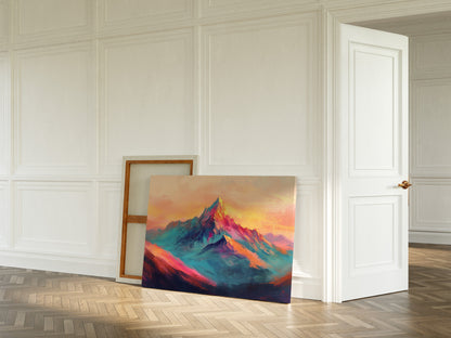 Vibrant Sunset Mountain Landscape Print