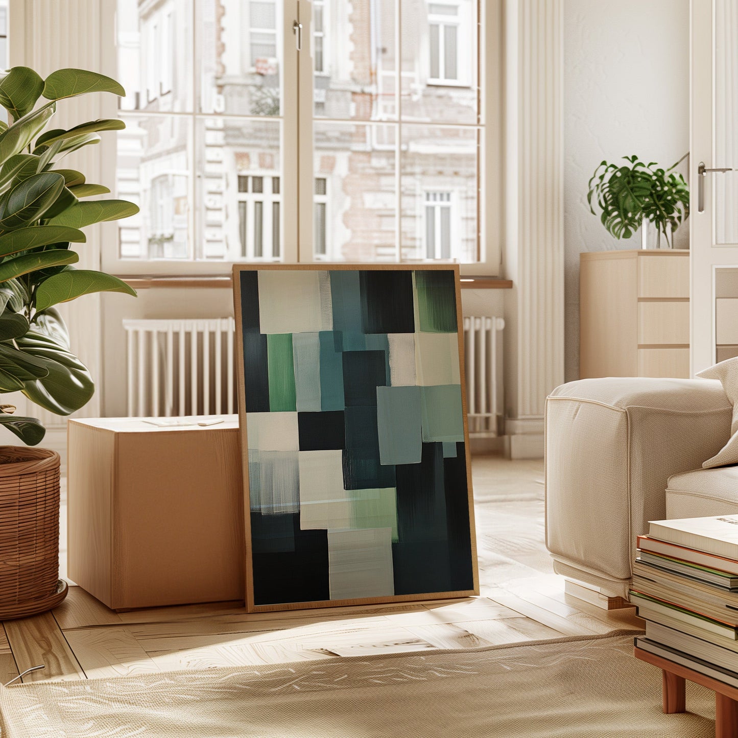 Forest Fade Geometric Abstract Wall Art Print