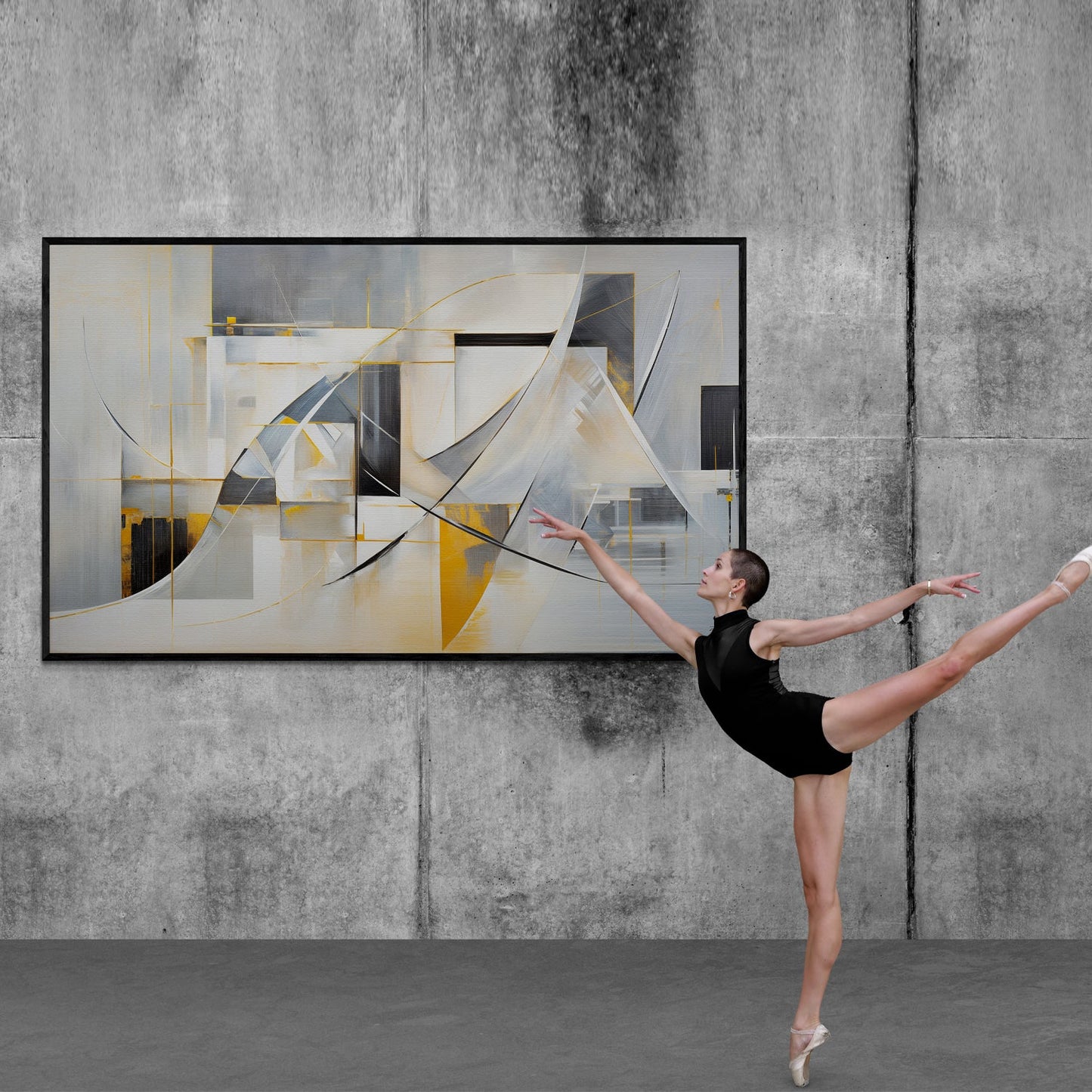Geometric Whispers Modern Abstract Canvas Wall Art