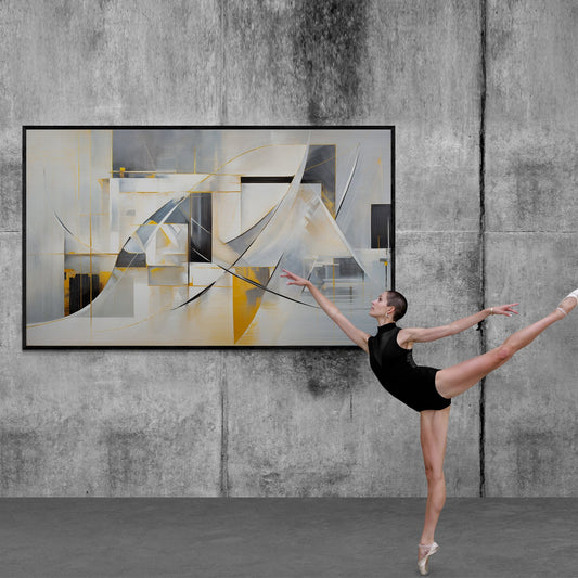 Geometric Whispers Modern Abstract Canvas Wall Art
