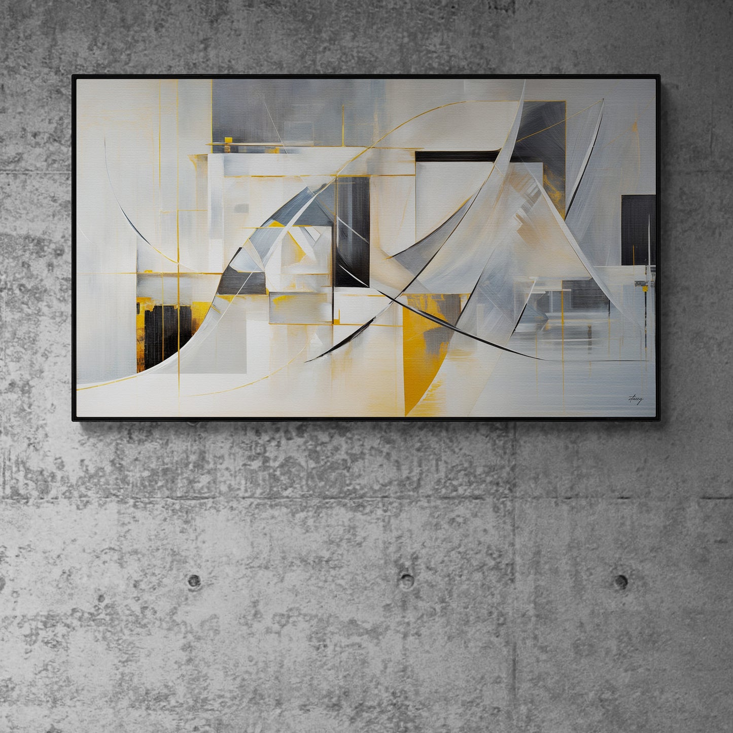 Geometric Whispers Modern Abstract Canvas Wall Art