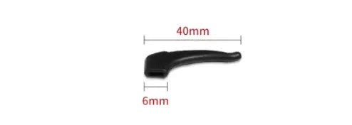 Glasses ear hook dimensions 40mm by 6mm size chart