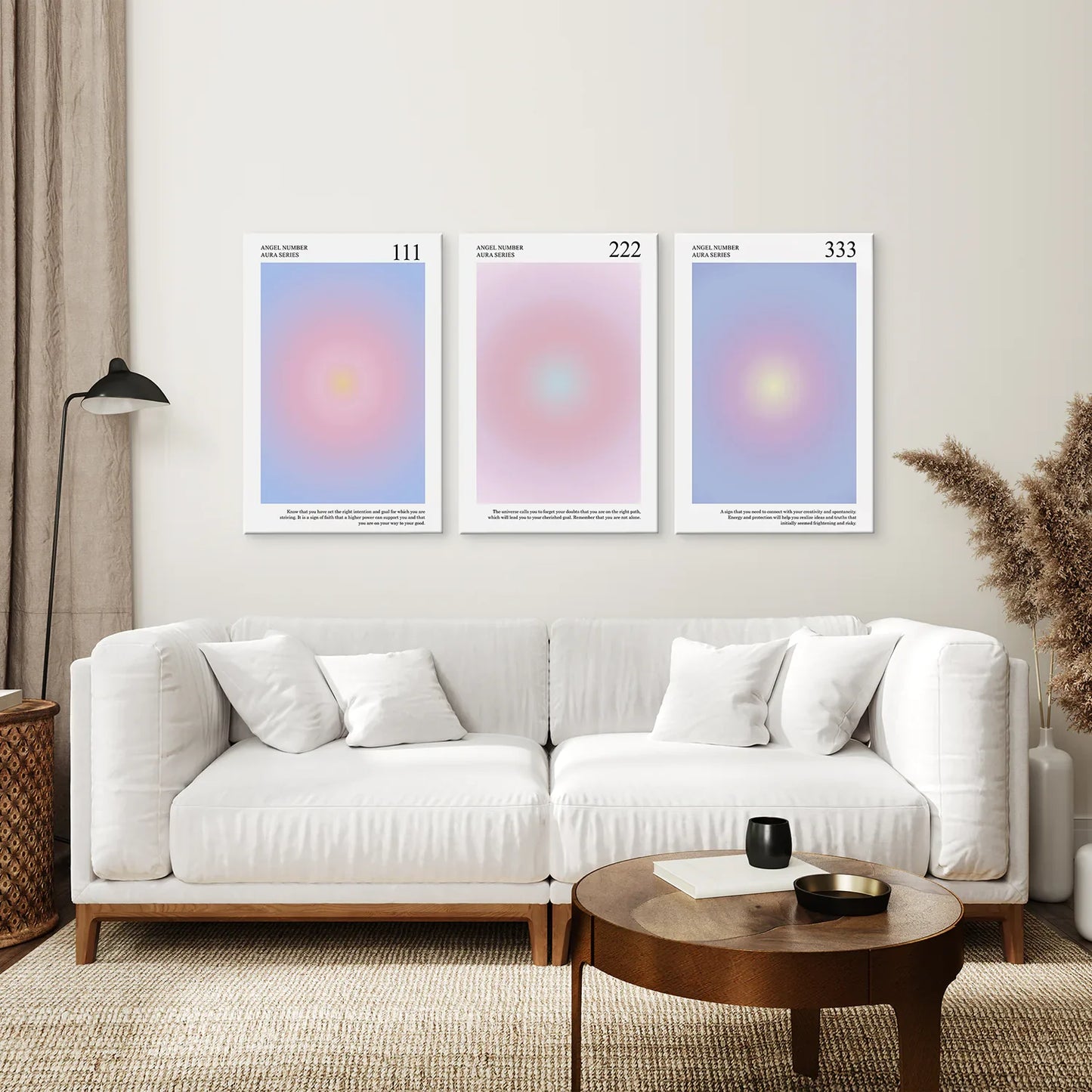 Positive Affirmation Aura Wall Art Set of 3 Prints