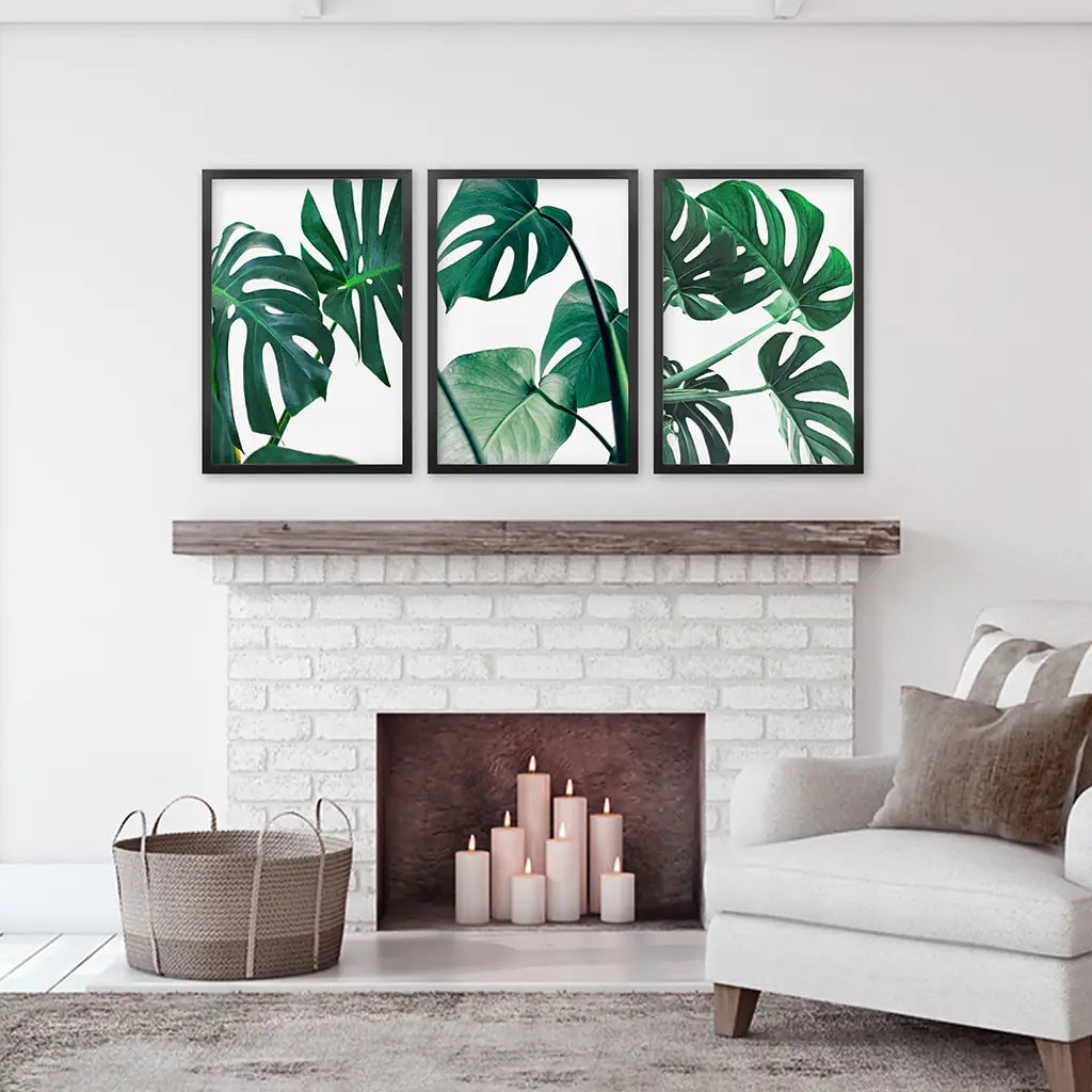Sedona Desert Wall Art, Red Rocks and Cactus 3 Piece Set