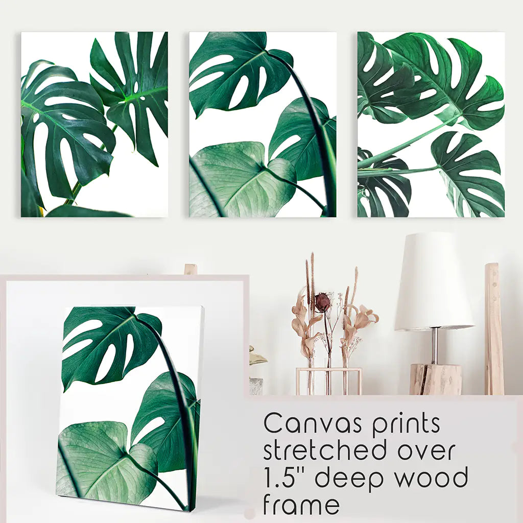 Sedona Desert Wall Art, Red Rocks and Cactus 3 Piece Set