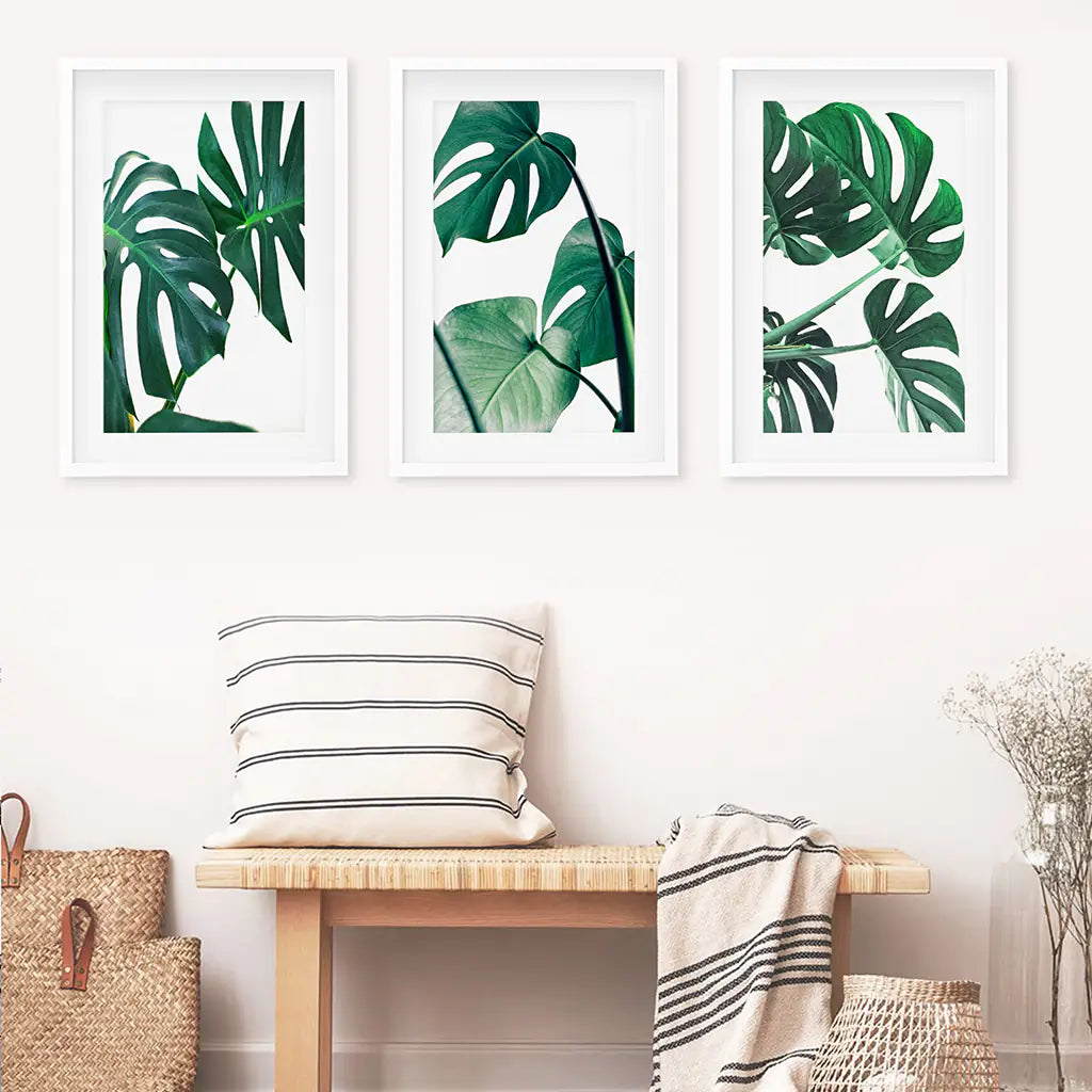 Sedona Desert Wall Art, Red Rocks and Cactus 3 Piece Set