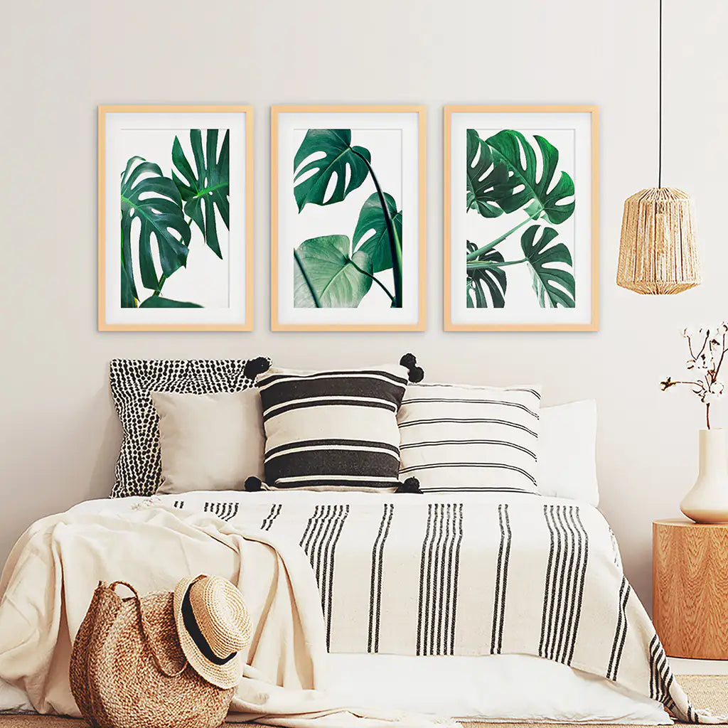 Sedona Desert Wall Art, Red Rocks and Cactus 3 Piece Set