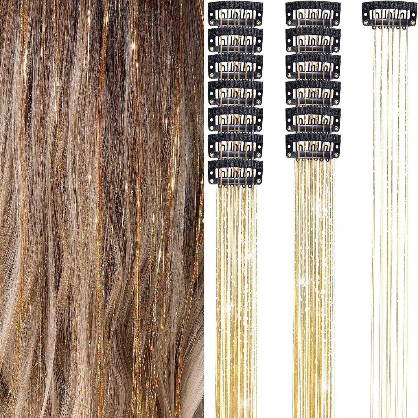 Hair tinsel gold