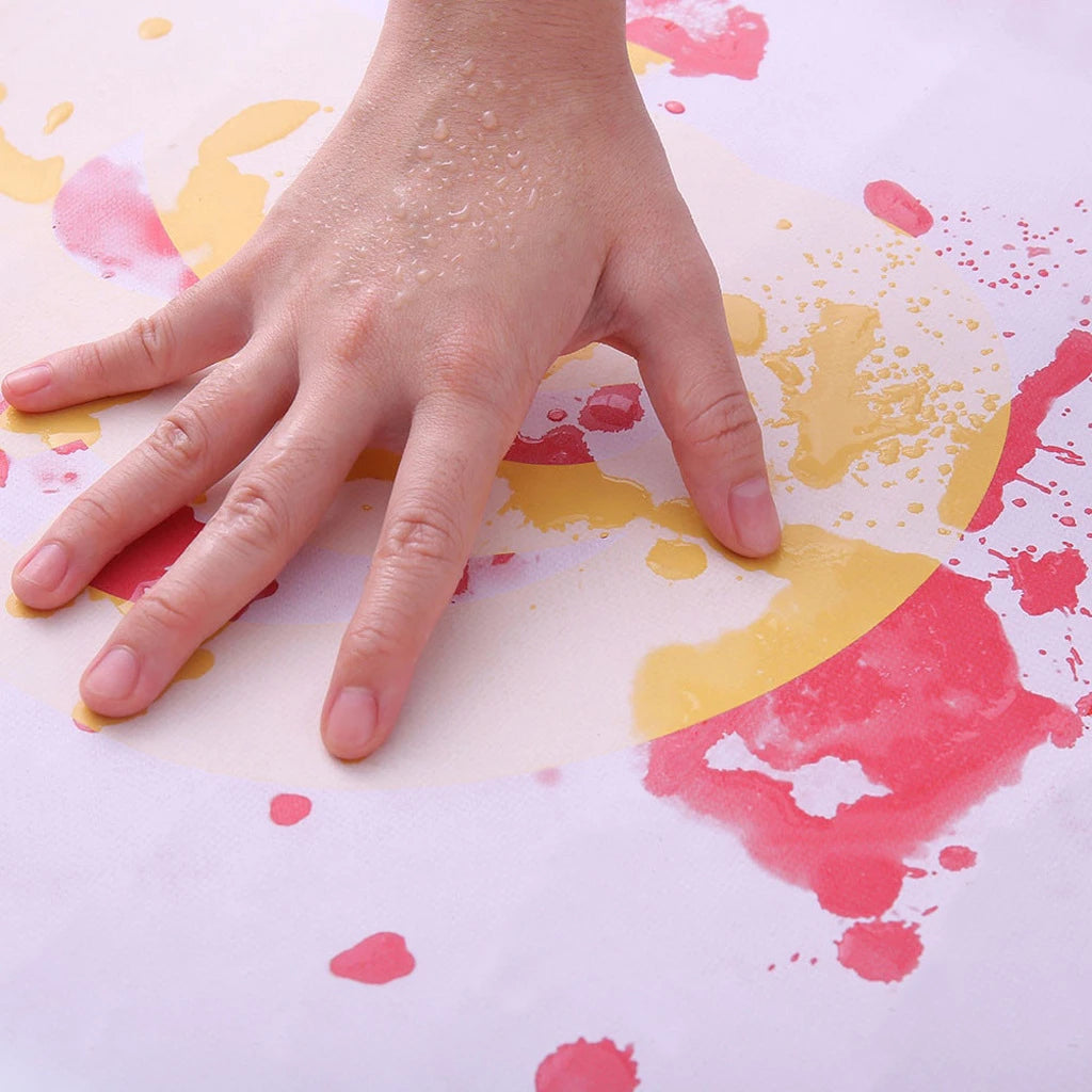 Halloween bath mat with red “blood” when wet