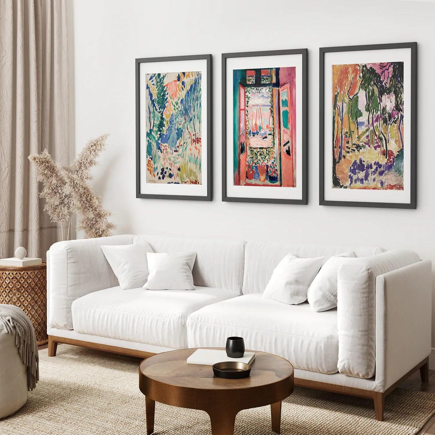 Abstract Painting Wall Art Set of 3 Modern Prints