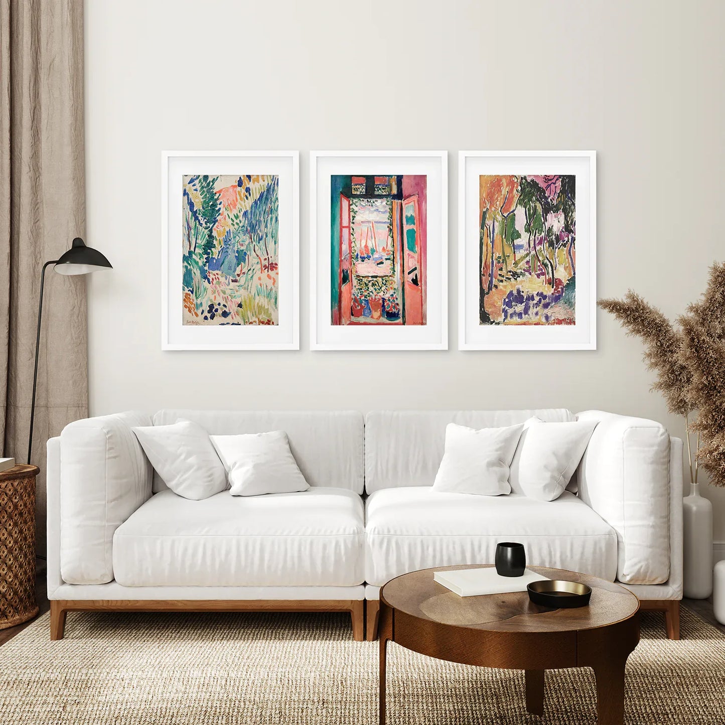 Abstract Painting Wall Art Set of 3 Modern Prints