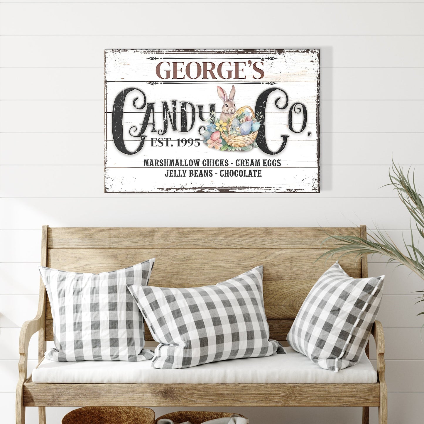 Honey Bunny Candy Company Vintage Canvas Wall Art