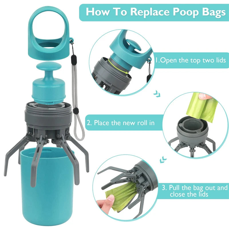 How to replace poop bags inside portable scooper