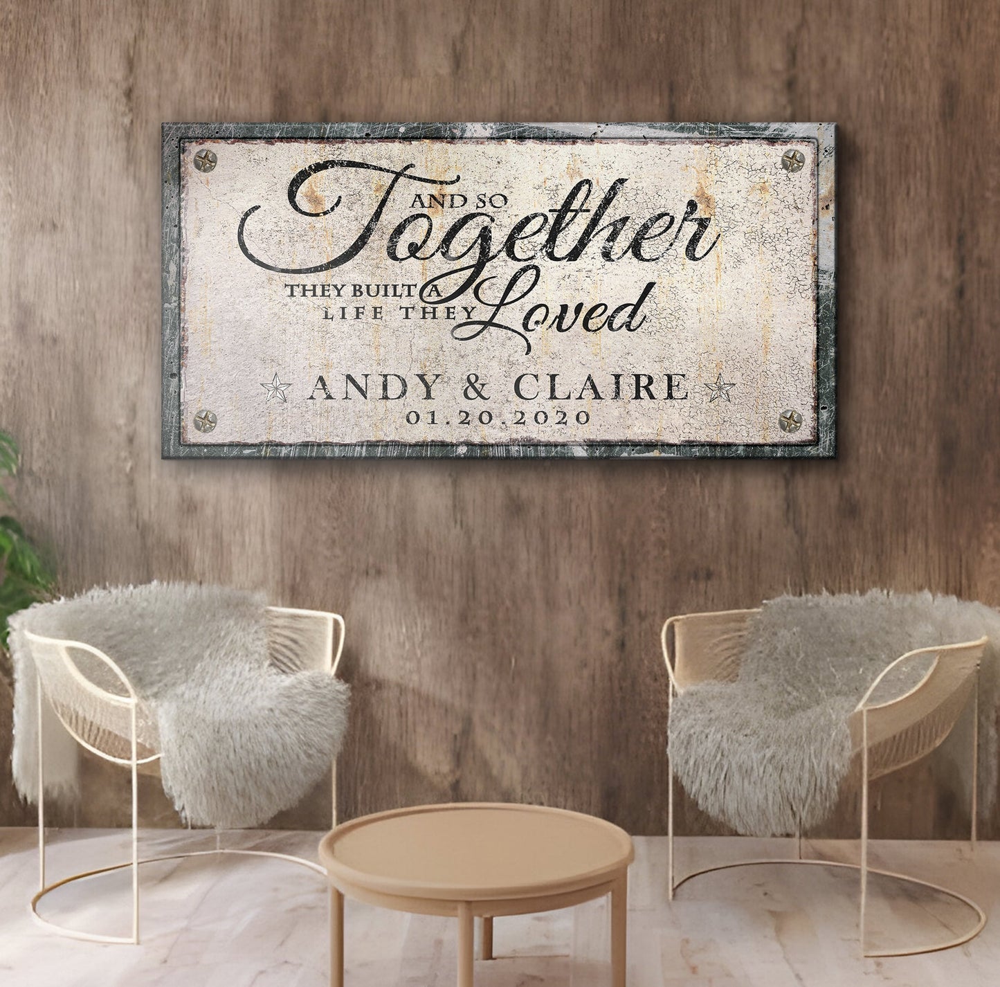 Together Family Canvas Wall Art Sign