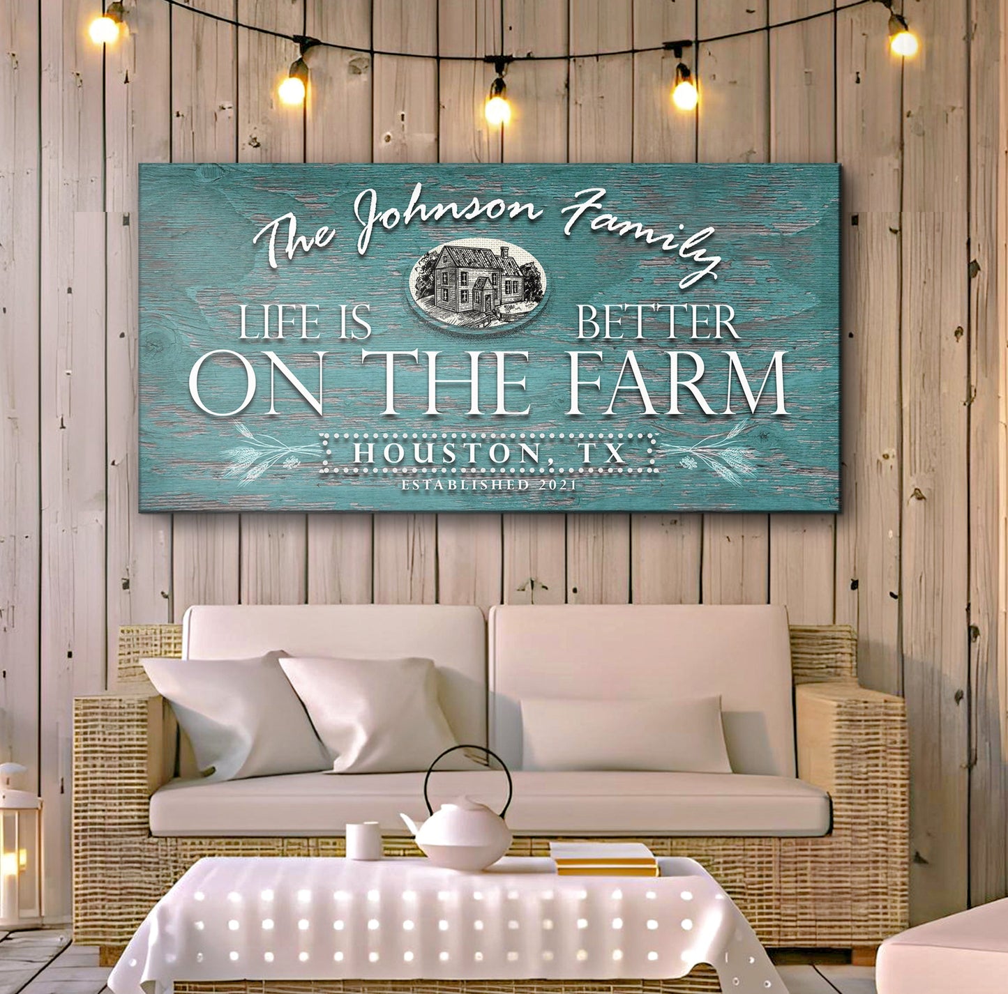 Life Is Better on the Farm Canvas Wall Art Sign