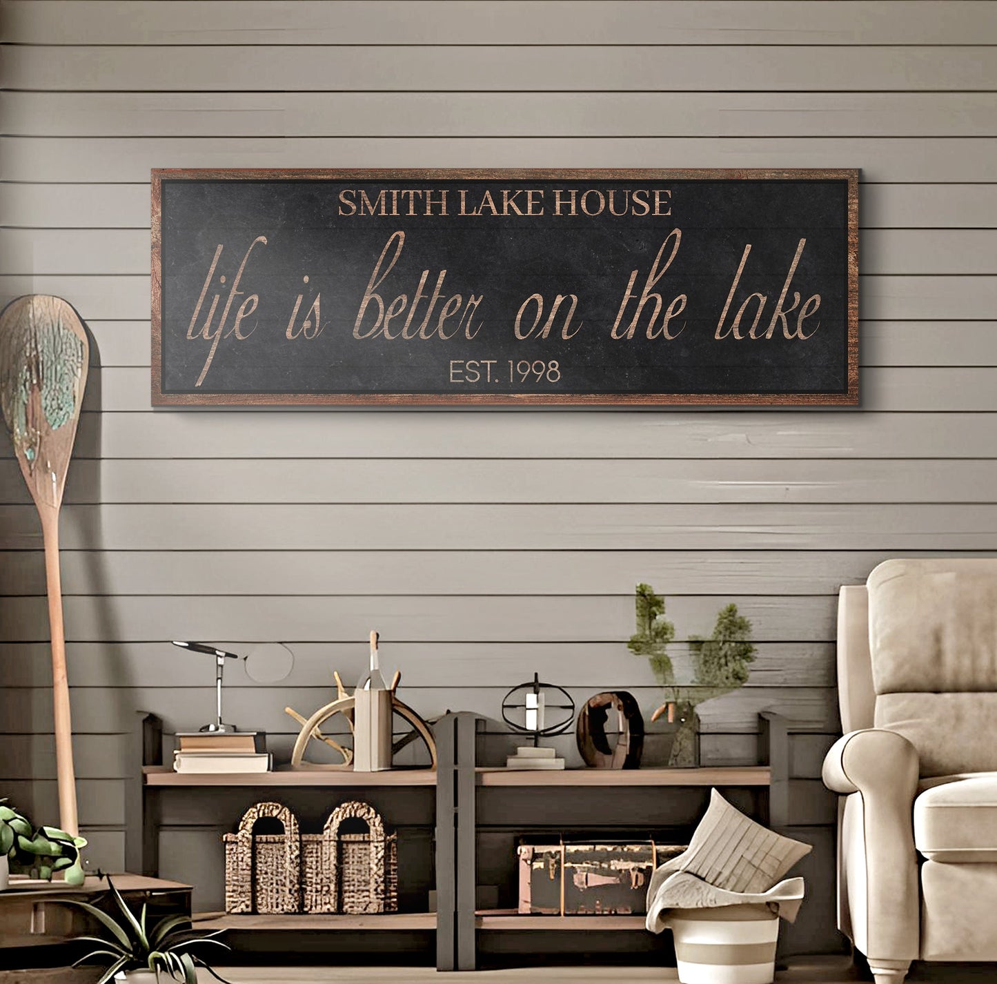 Life Is Better On The Lake Canvas Sign
