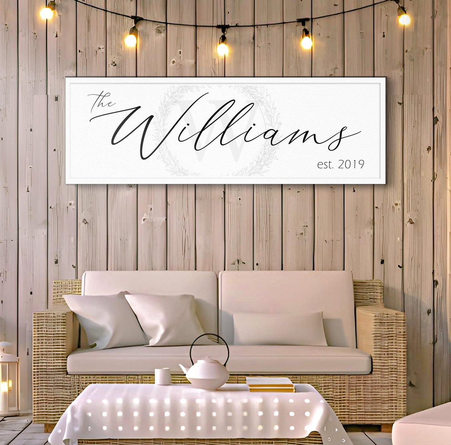 Personalized Family Name Canvas Sign XVI