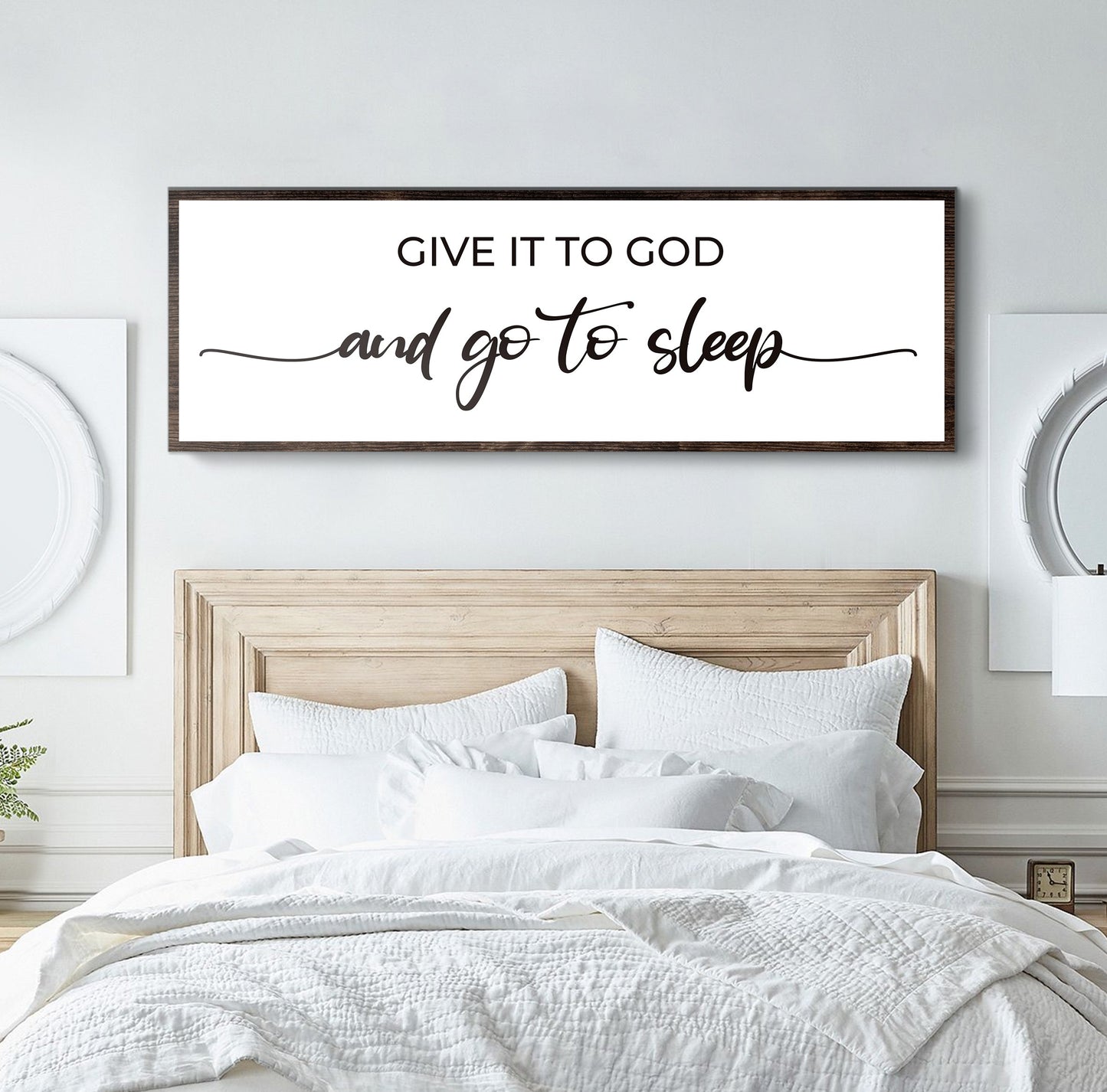 Give It To God And Go To Sleep Faith Canvas Wall Art