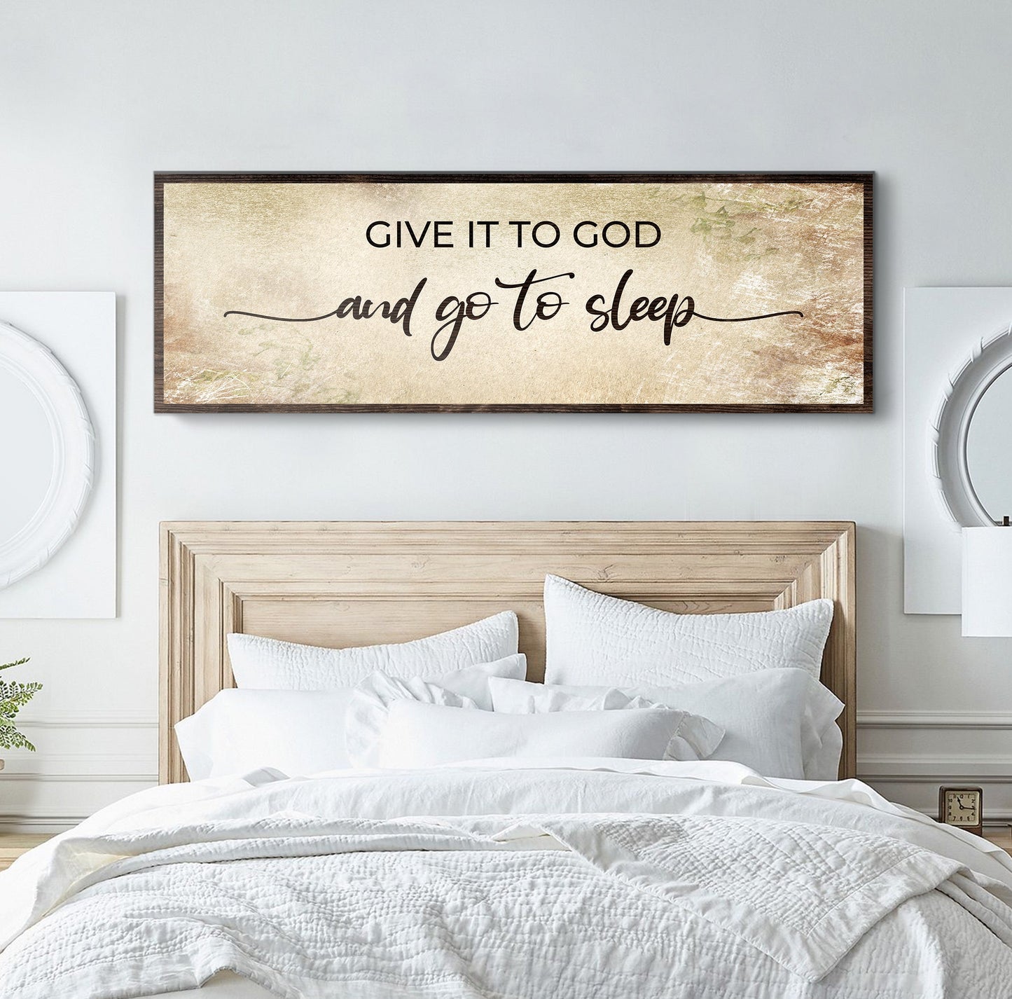 Give It to God and Go to Sleep Canvas Wall Art - Style IV
