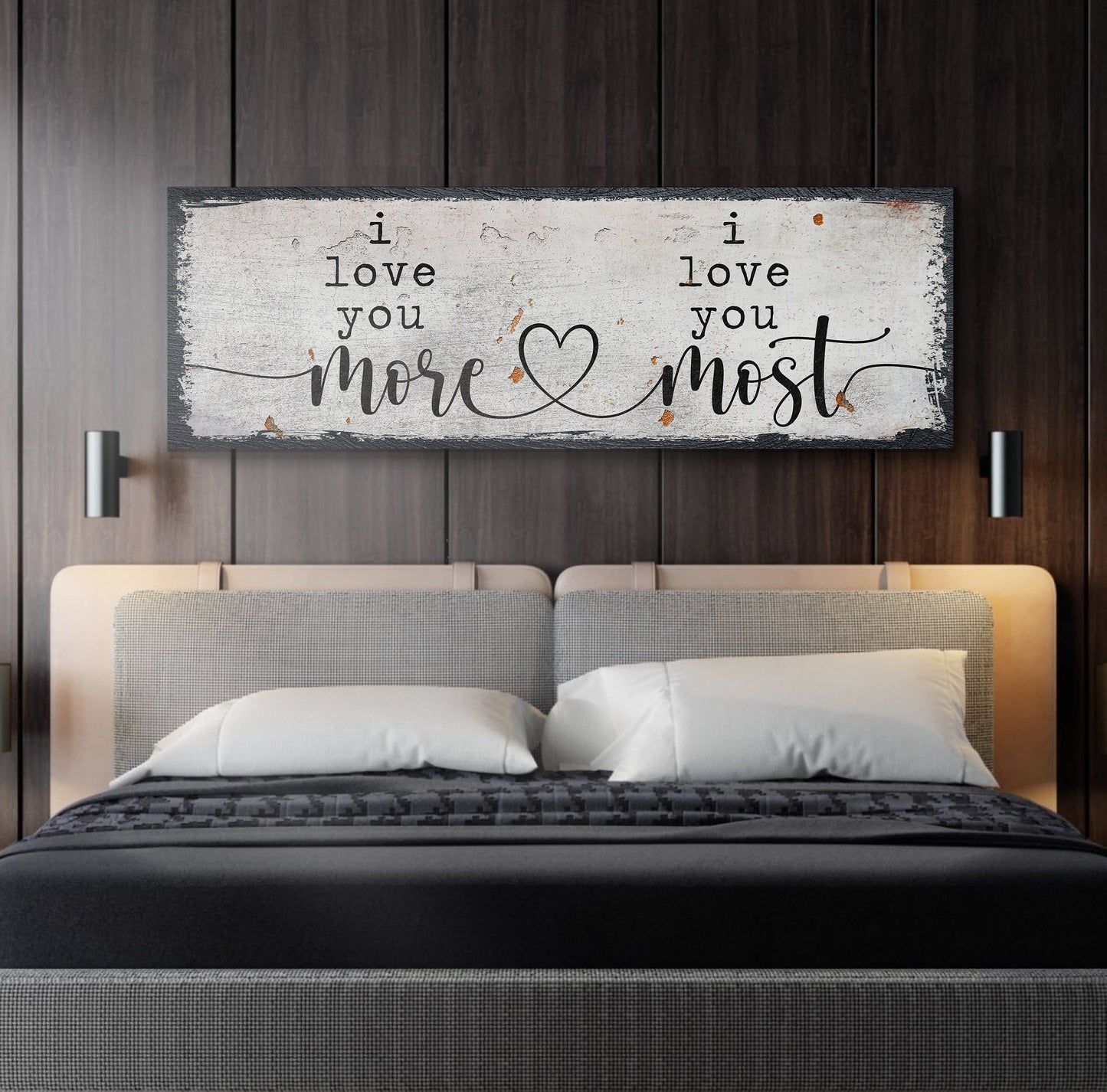 I Love You More I Love You Most Canvas Wall Art