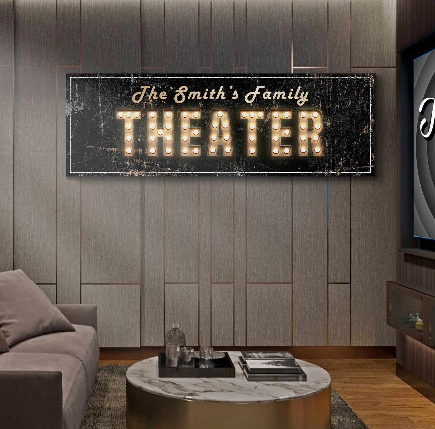 Theater Room Canvas Wall Art Sign IV