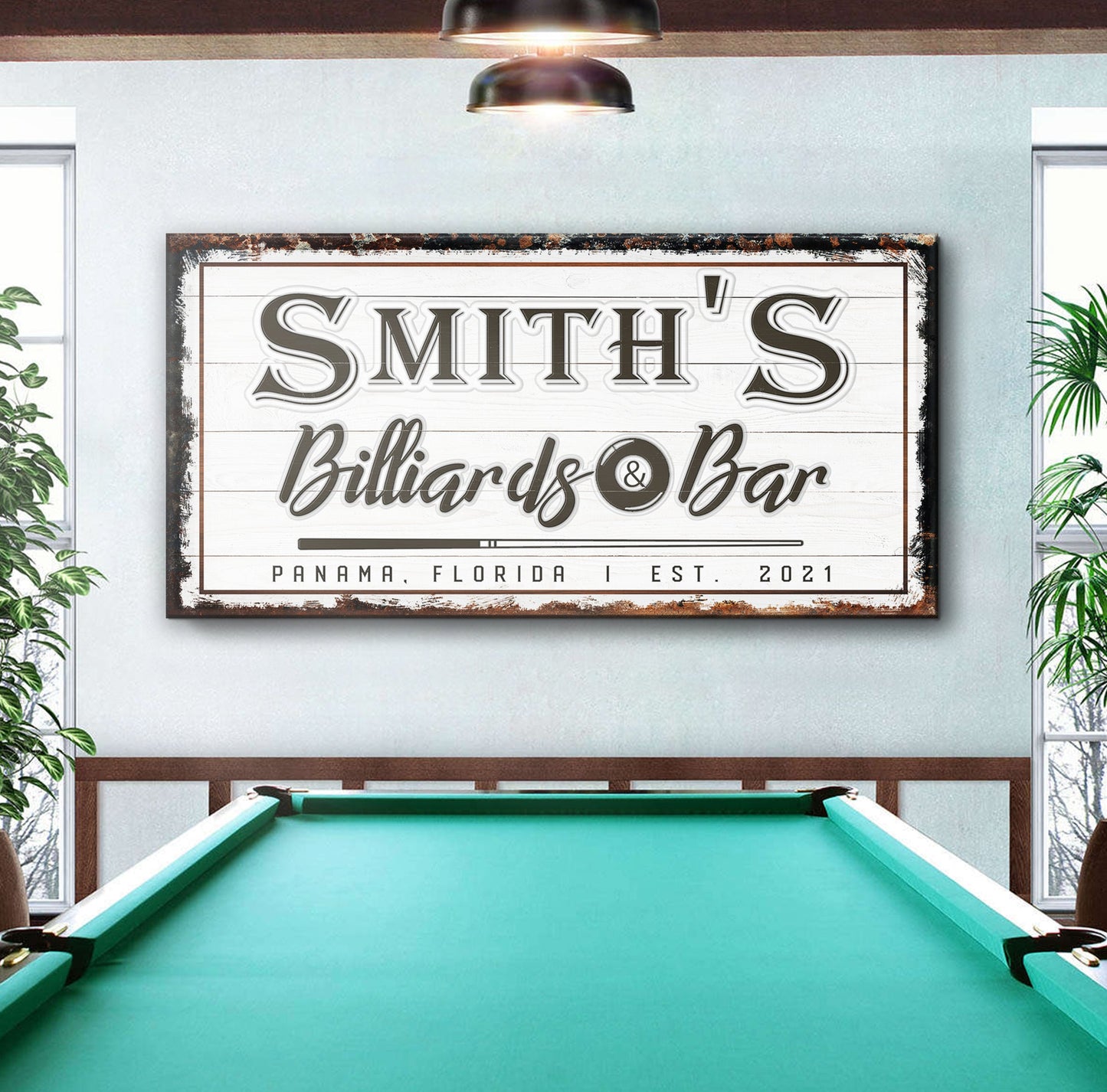 Billiards And Bar Canvas Sign III