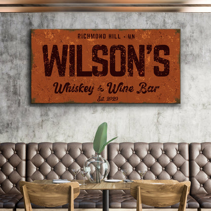 Whiskey and Wine Bar Canvas Wall Art