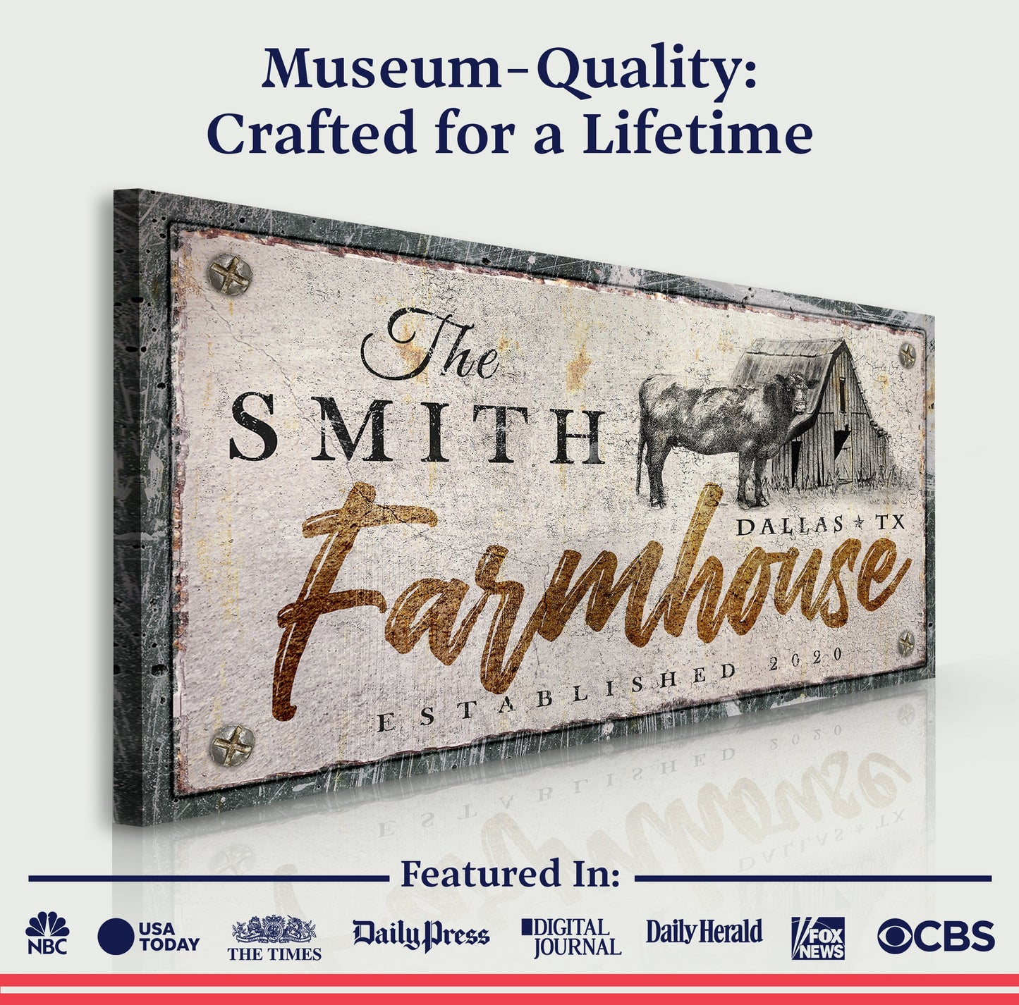Rustic Farmhouse Canvas Sign V