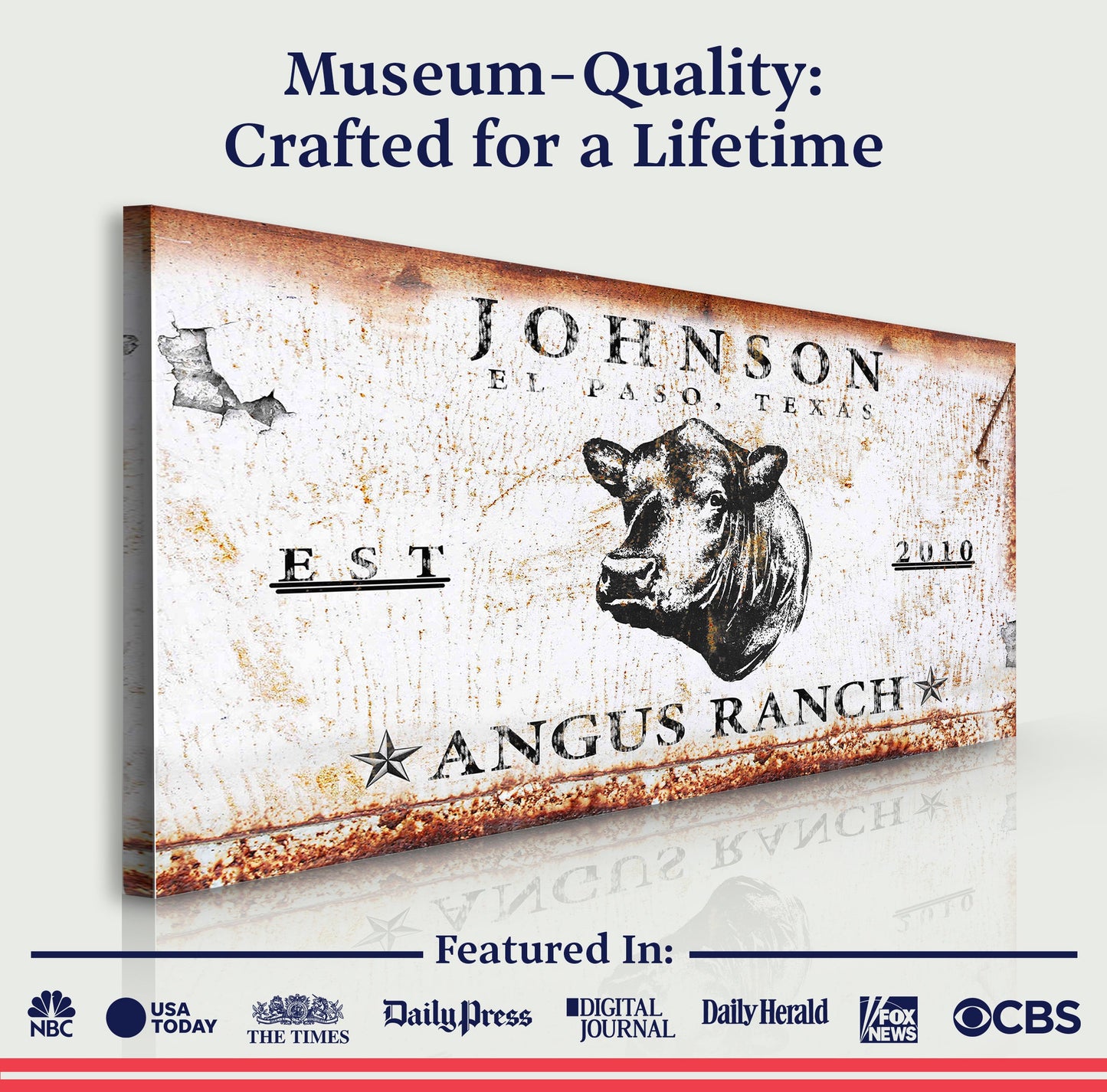 Angus Ranch Canvas Sign