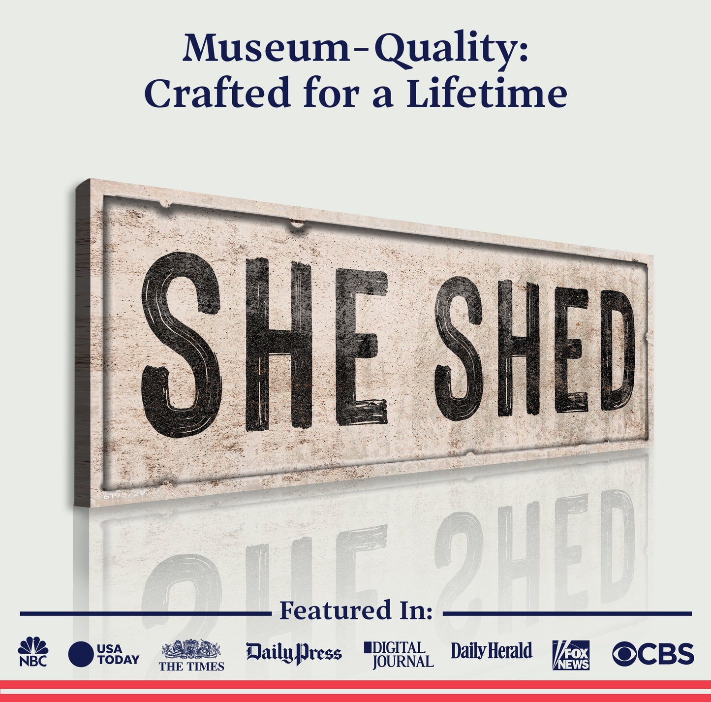 She Shed Canvas Sign V