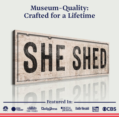 She Shed Canvas Sign V