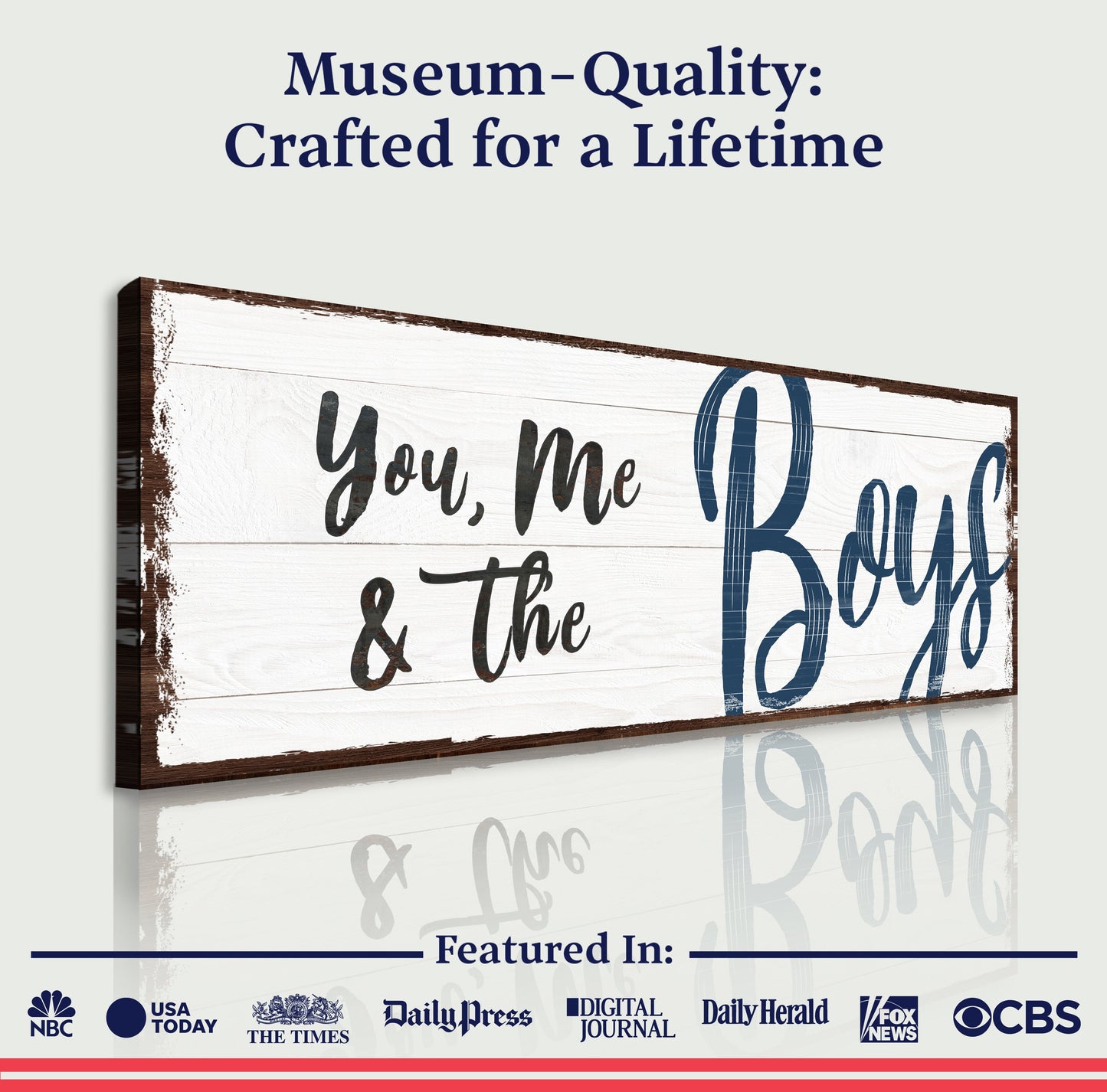 You Me and the Boys Family Canvas Wall Art