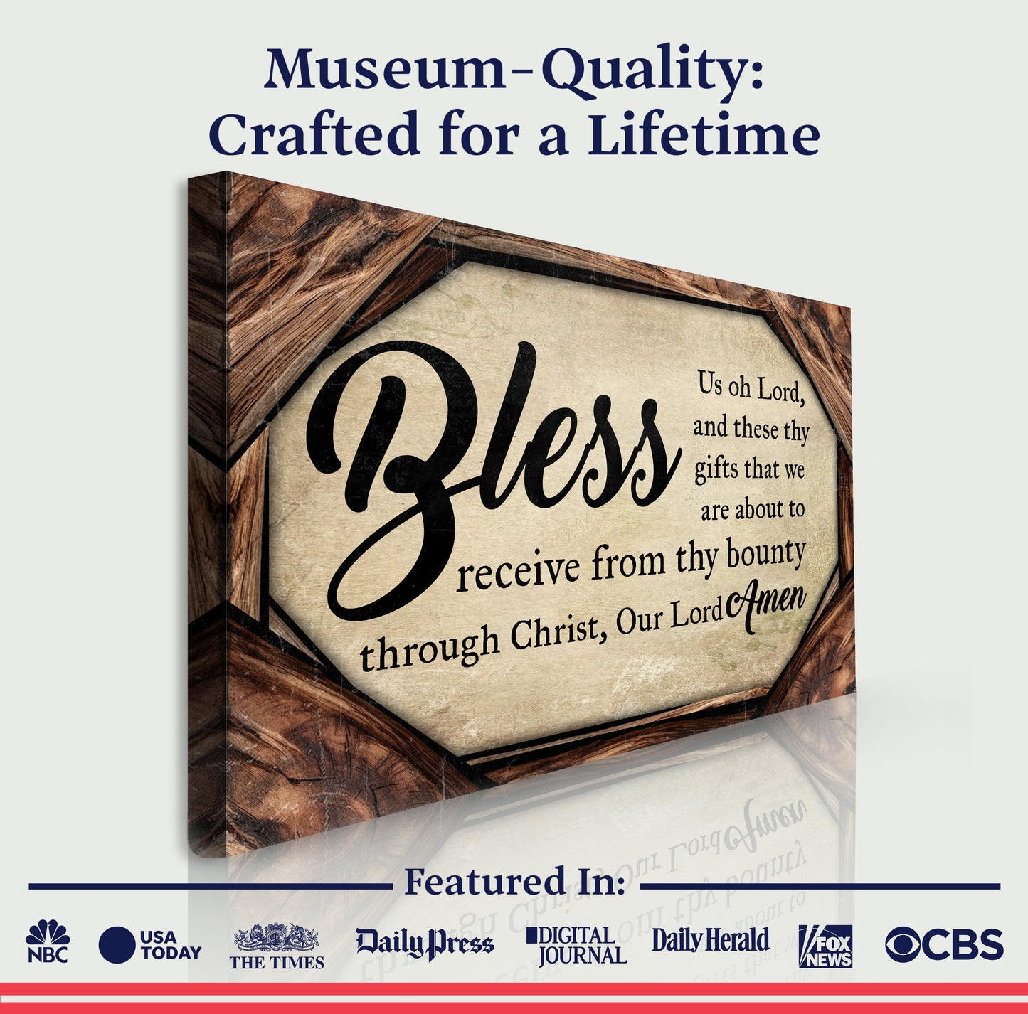Bless Us Oh Lord Faith Canvas Wall Art