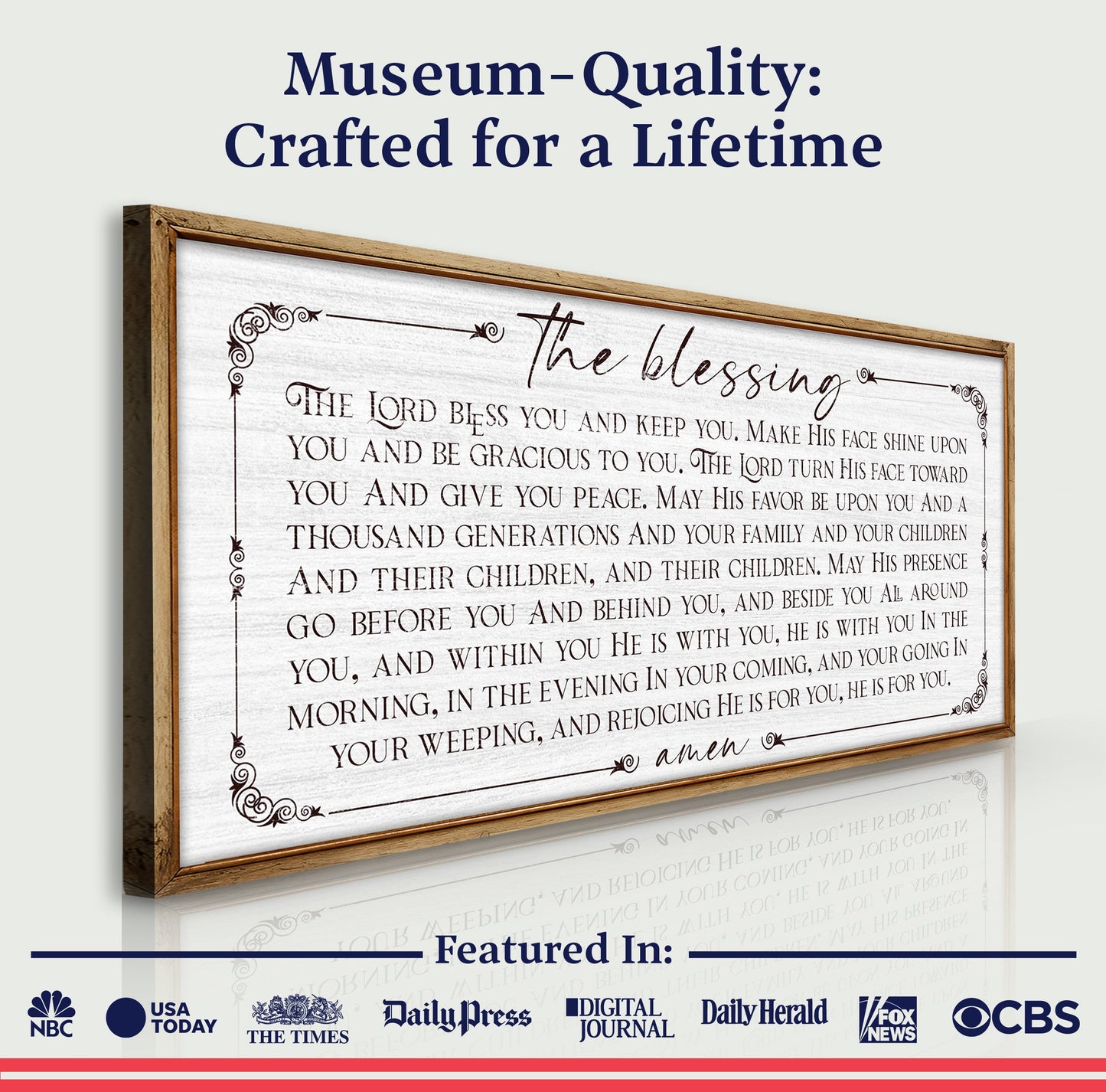 The Blessing Faith Canvas Wall Art Sign