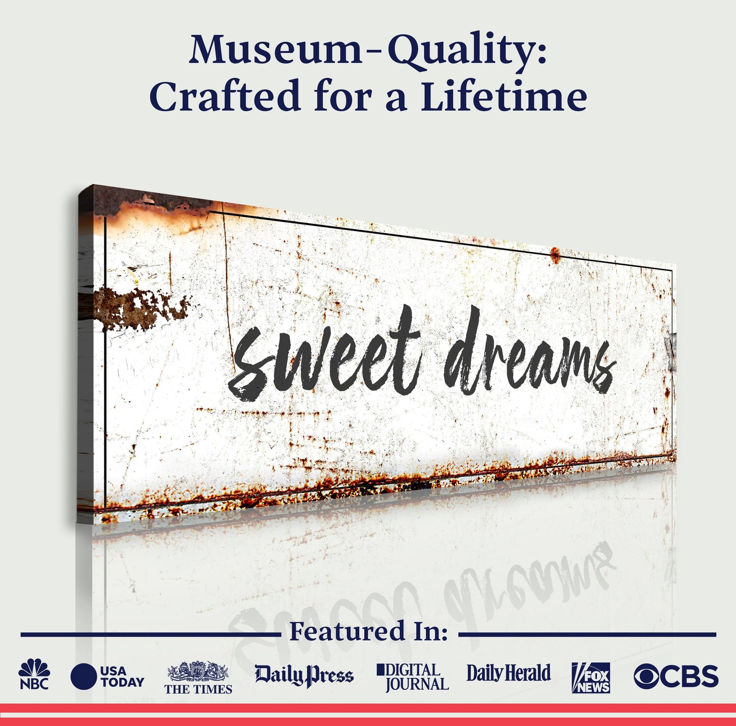 Sweet Dreams Bedroom Canvas Wall Art