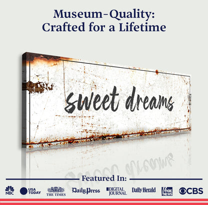 Sweet Dreams Bedroom Canvas Wall Art