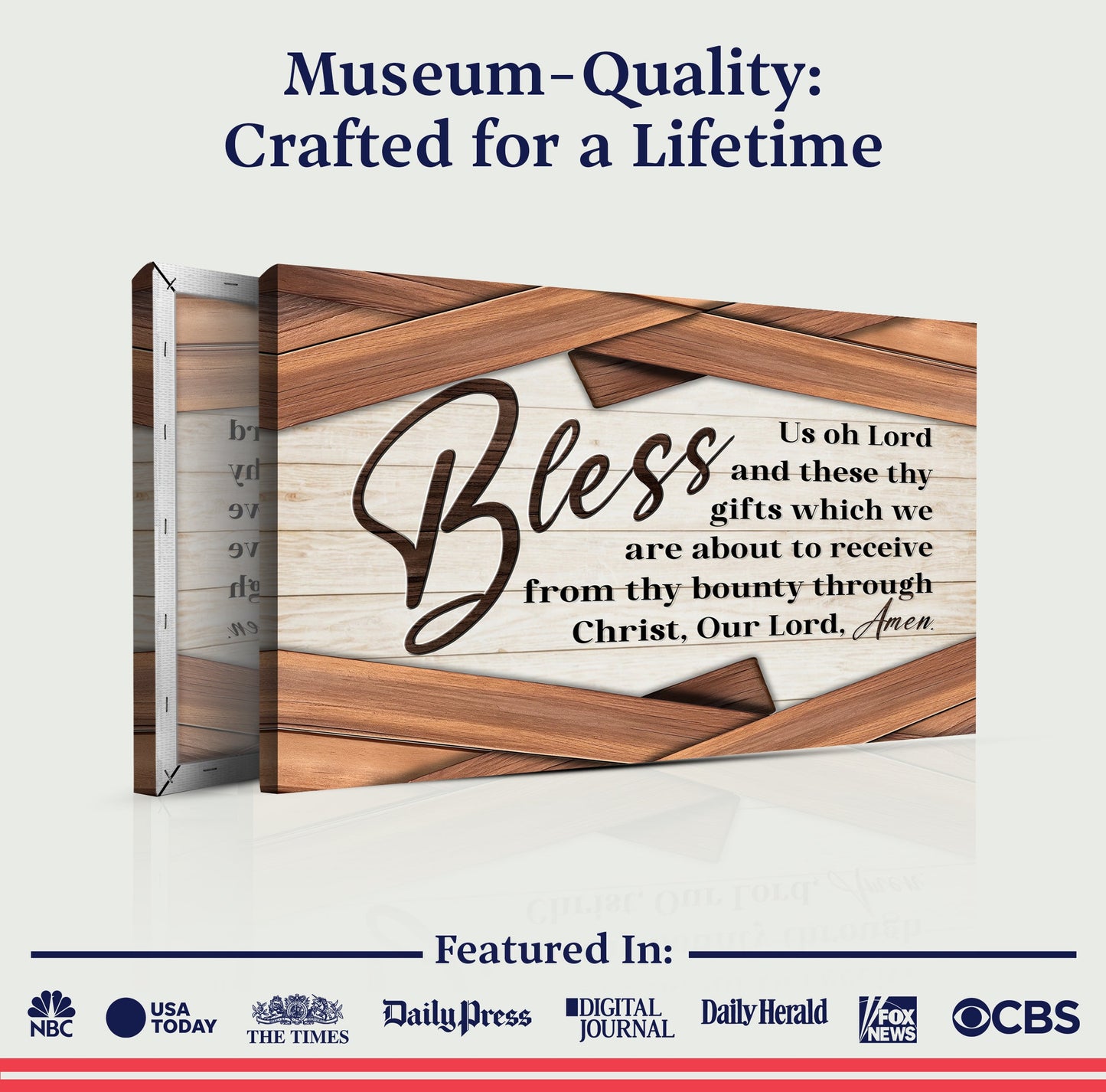 Bless Us Oh Lord Faith Canvas Wall Art